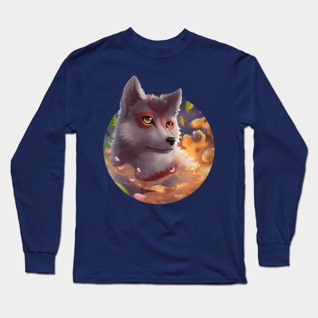 Okami - heaven's illumination Long Sleeve T-Shirt by NezuPanda